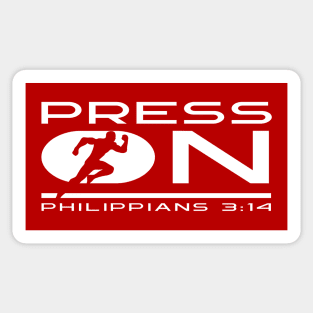 Press On - Philippians 3:14 Sticker